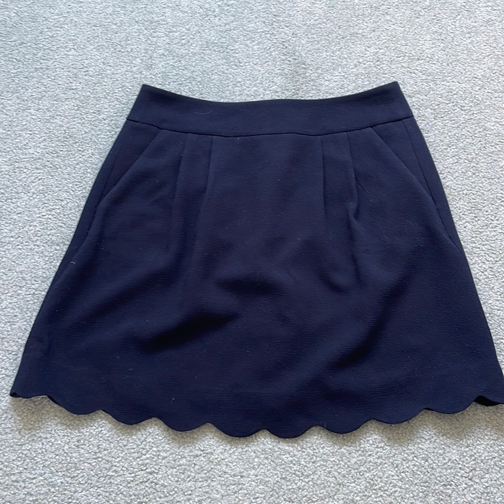 Loft Scalloped a line skirt